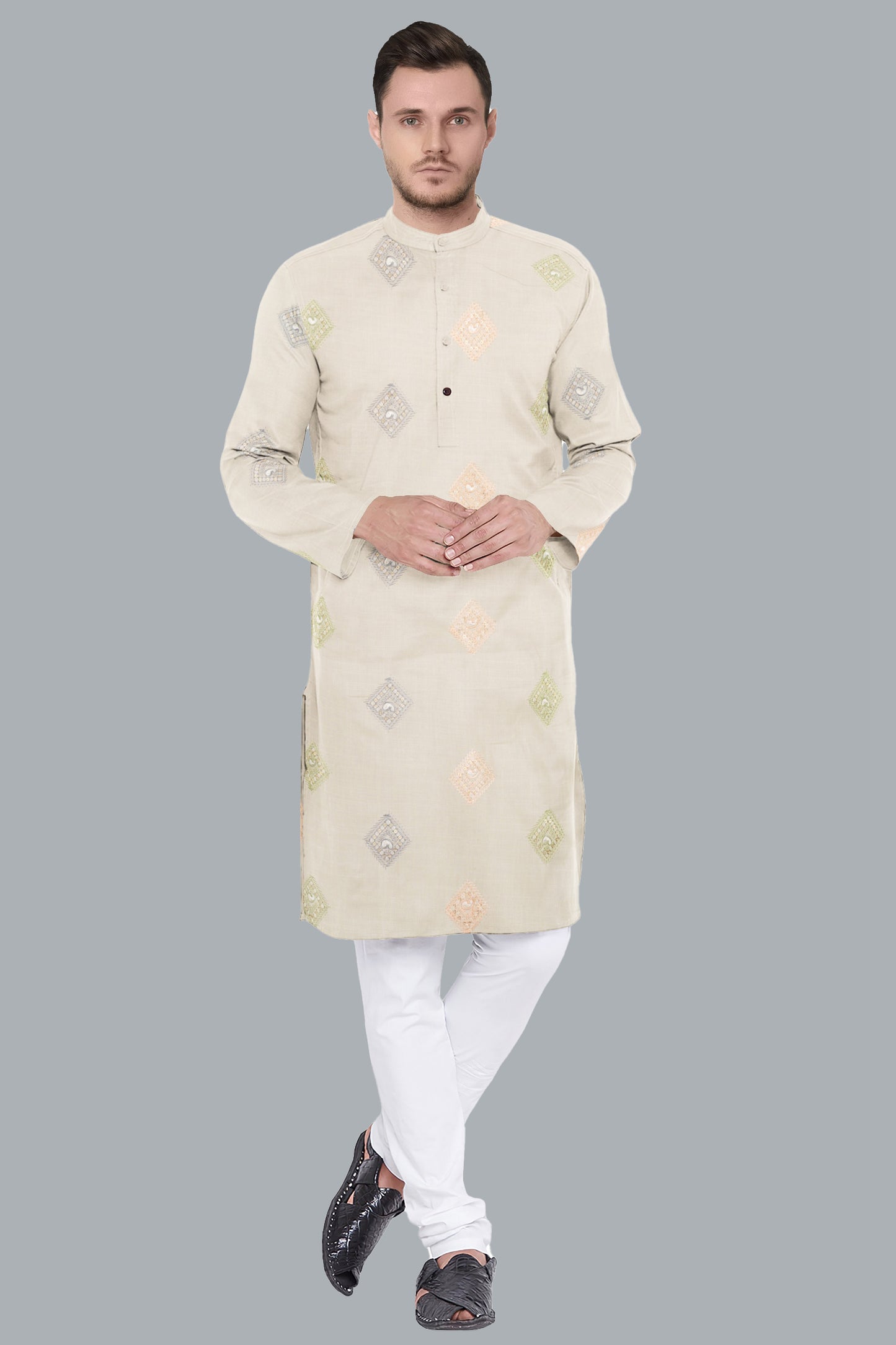 Butter Cream Kashmiri Linen