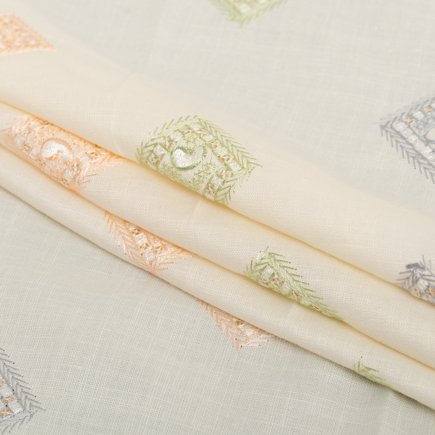 Butter Cream Kashmiri Linen