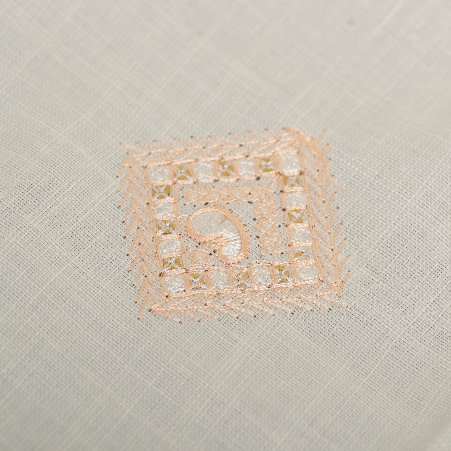 Butter Cream Kashmiri Linen