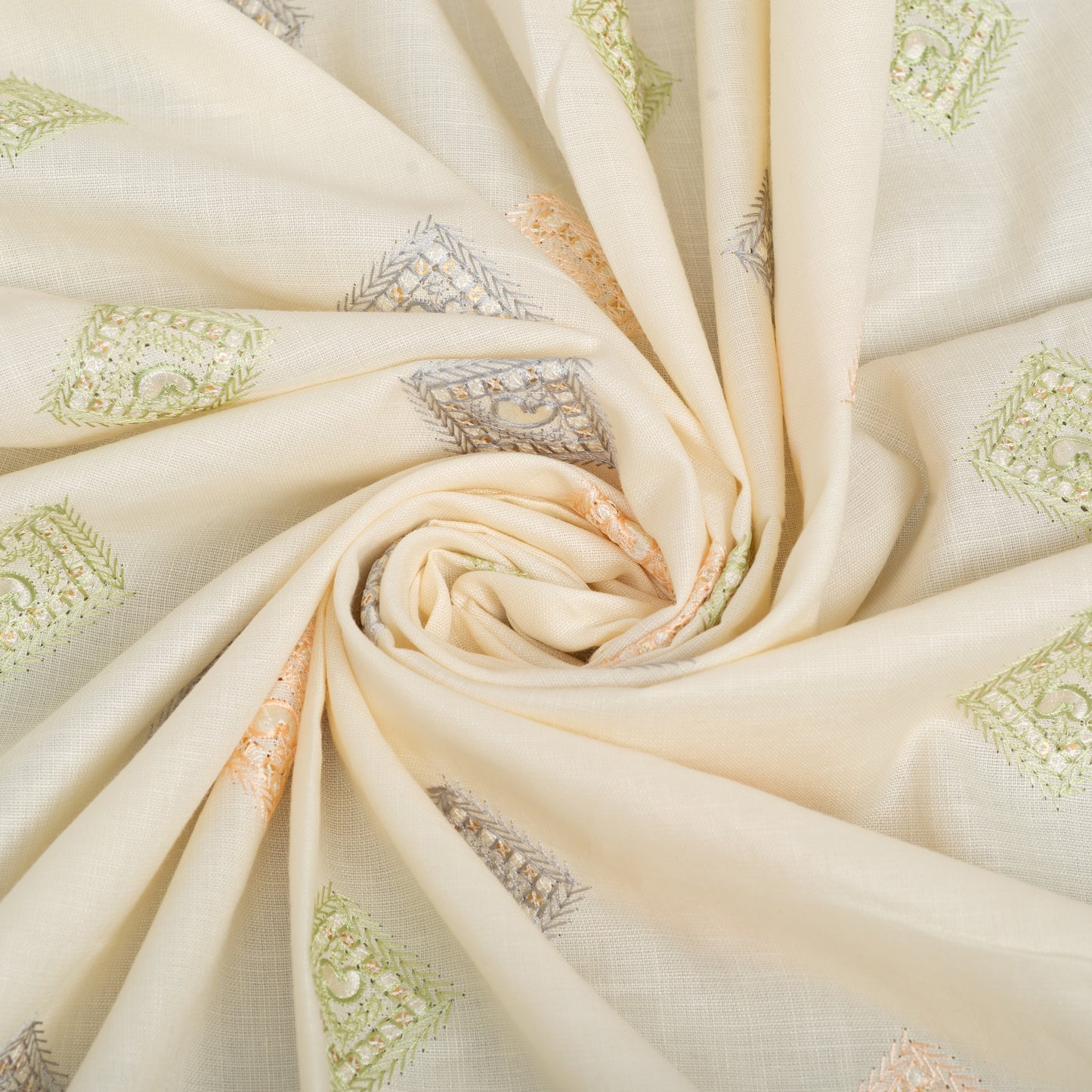 Butter Cream Kashmiri Linen
