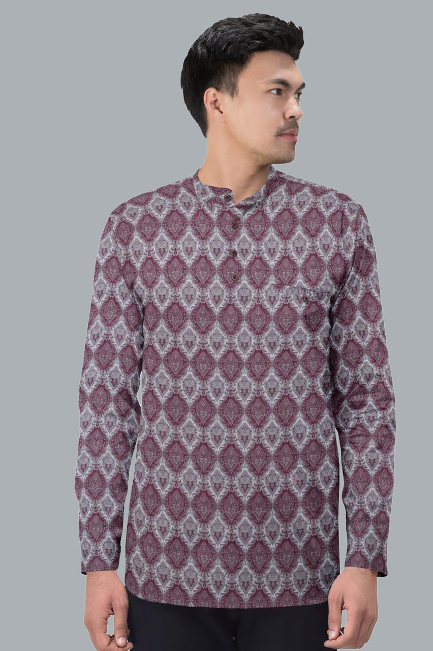 Luxurious Maroon Damask Fabric